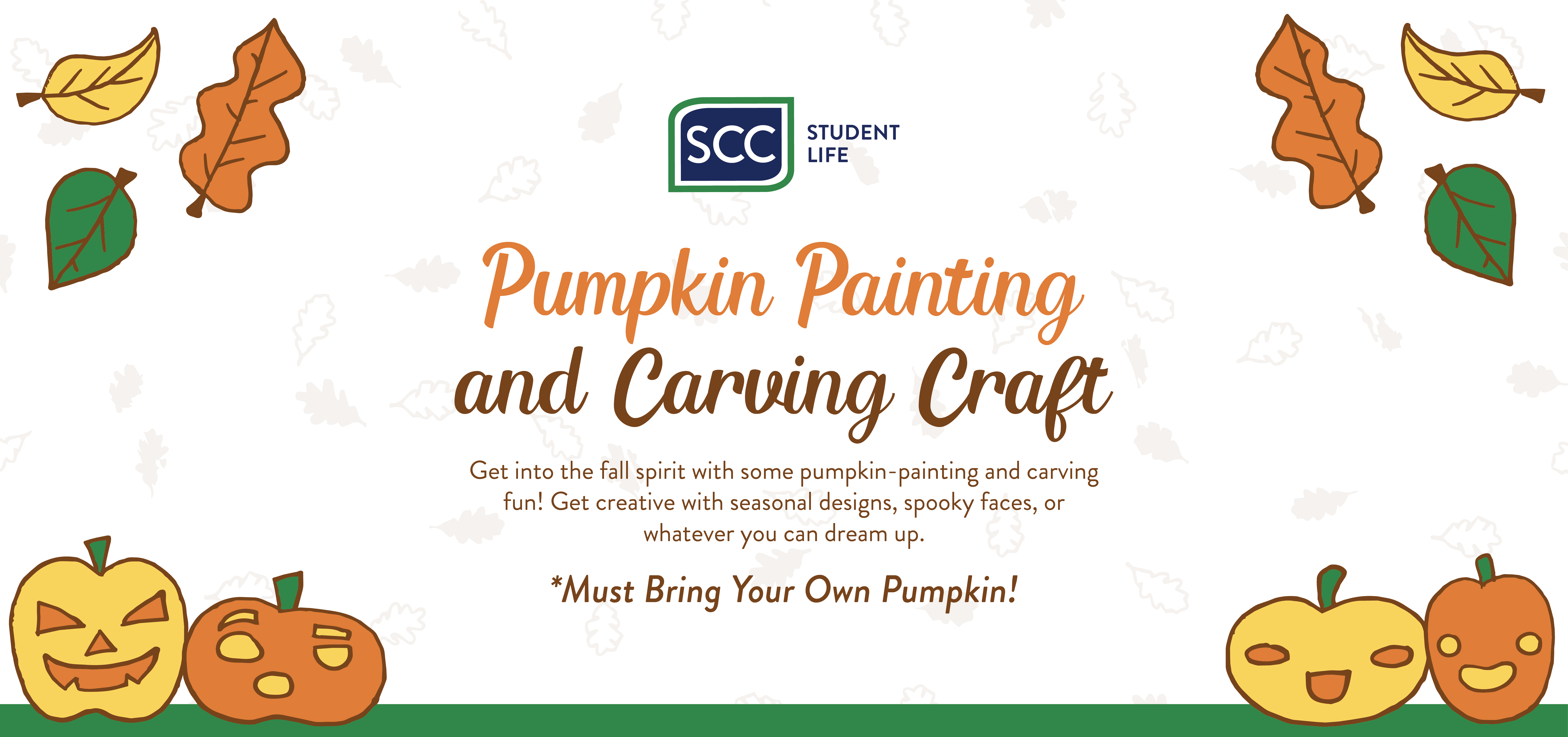 An event flyer for the SCC Student Life 