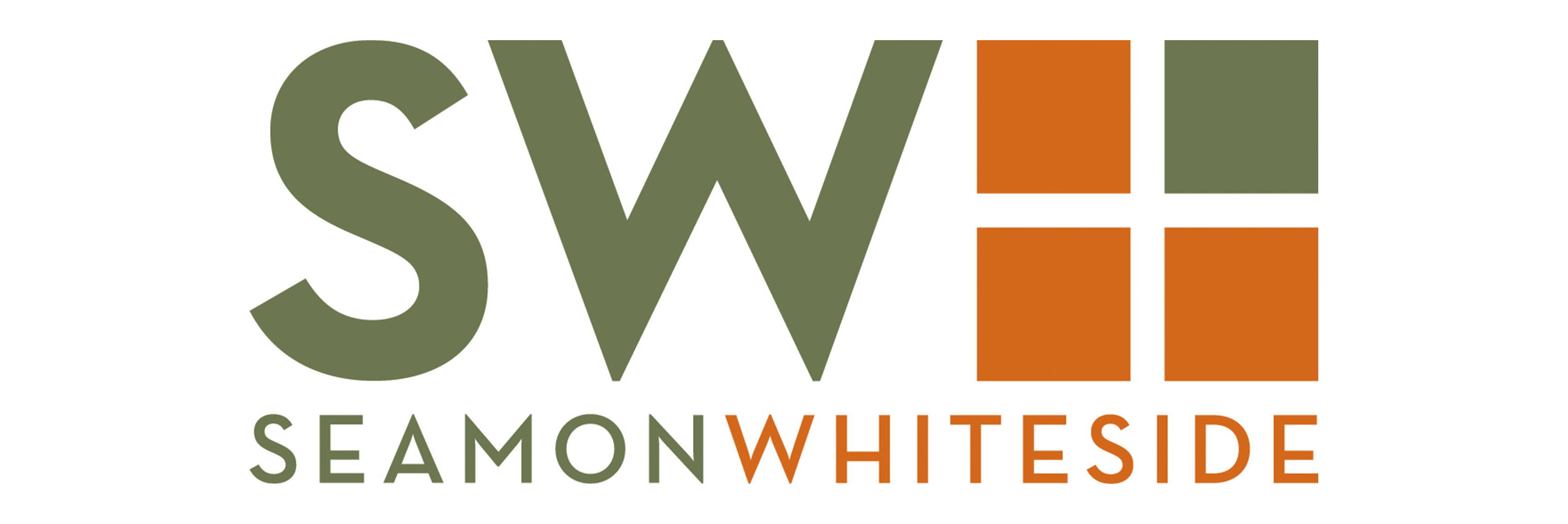 A corporate logo on a solid white background featuring a large monogram of the letters
