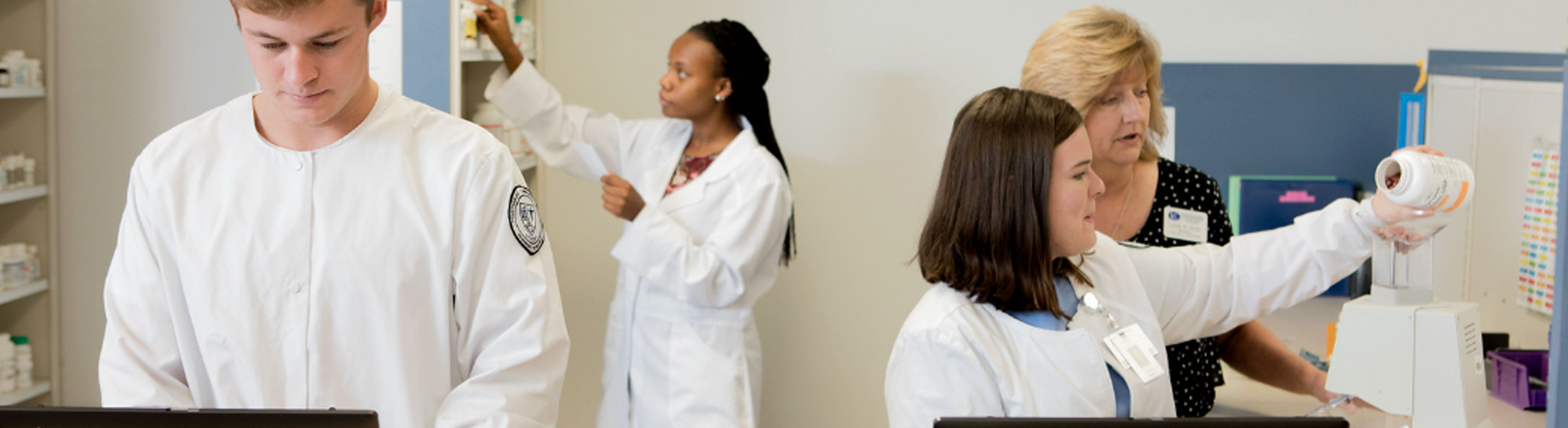 Pharmacy Technician students in classroom lab