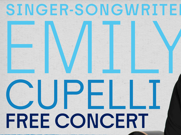 Singer song writer Emily Cuppelli